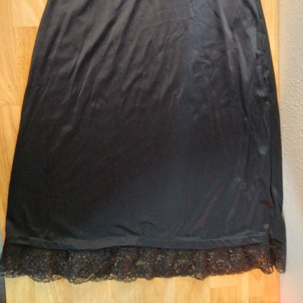 Vintage Nylon Satin Lace Lingerie Dress Slip Nightgown - Picture 5 of 5